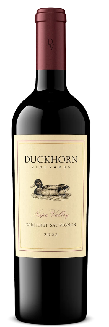 A bottle of Duckhorn Napa Valley Cabernet Sauvignon